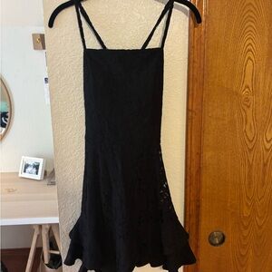 Elegant Black Lace Mini Dress